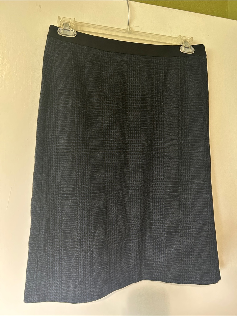 Talbots Navy houndstooth A-Line Skirt